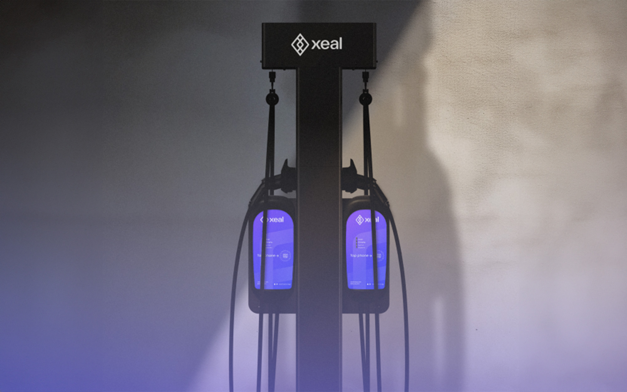 Front view of Xeal EV Charging ports